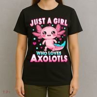 Axolotl Kawaii  Just A Girl Who Loves Axolotls T-Shirt thumb 4