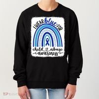 All KidsMatter Pinwheel Blue Rainbow Child Abuse Awareness Women's Sweatshirt thumb 0