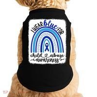 All KidsMatter Pinwheel Blue Rainbow Child Abuse Awareness Doggie Tank thumb 0
