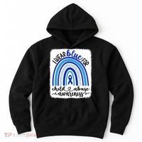 All KidsMatter Pinwheel Blue Rainbow Child Abuse Awareness Hoodie thumb 0