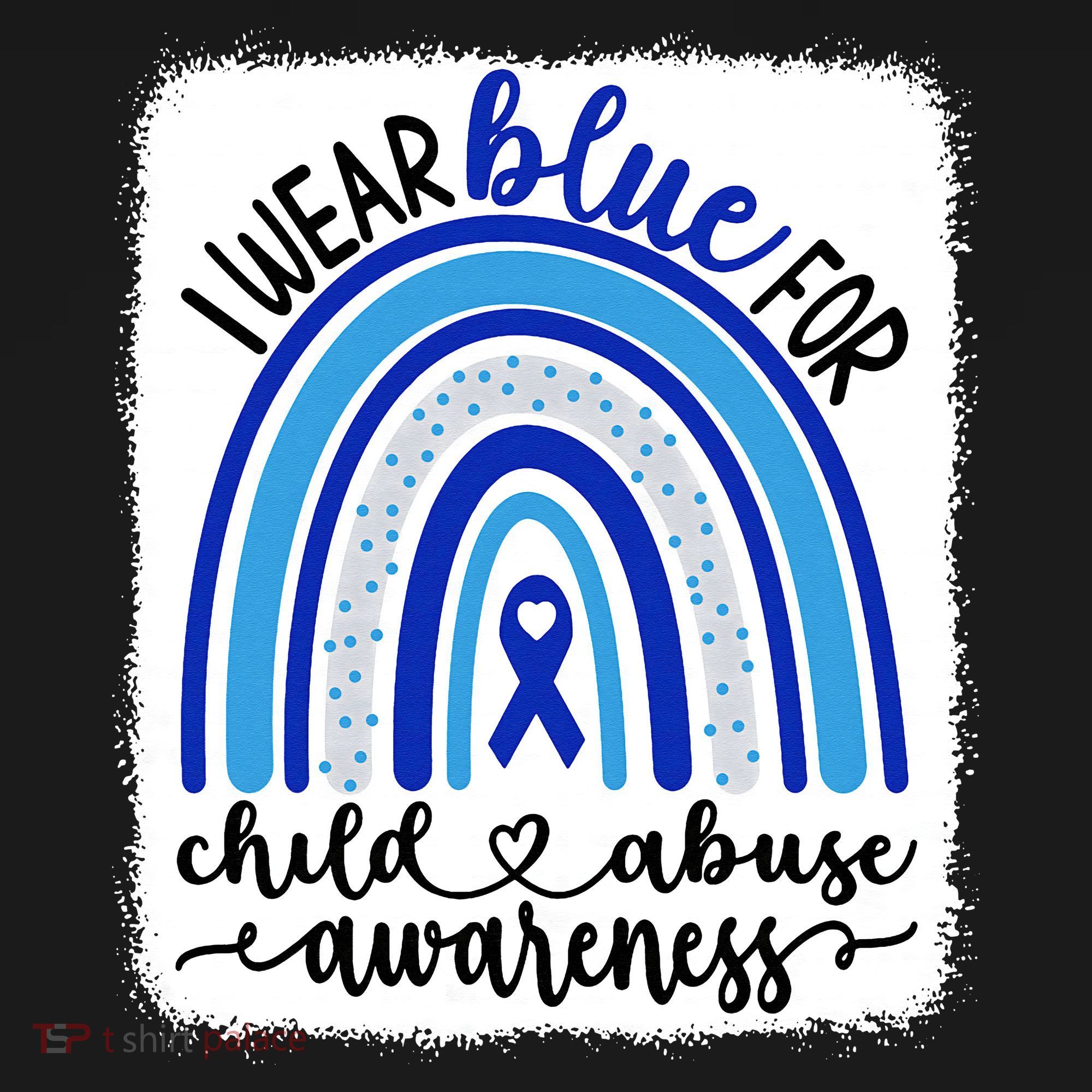 All KidsMatter Pinwheel Blue Rainbow Child Abuse Awareness Long Sleeve Shirt