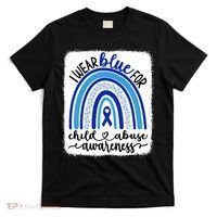 All KidsMatter Pinwheel Blue Rainbow Child Abuse Awareness T-Shirt thumb 0