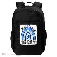 All KidsMatter Pinwheel Blue Rainbow Child Abuse Awareness Backpack thumb 0
