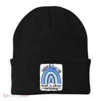 All KidsMatter Pinwheel Blue Rainbow Child Abuse Awareness Beanie thumb 0