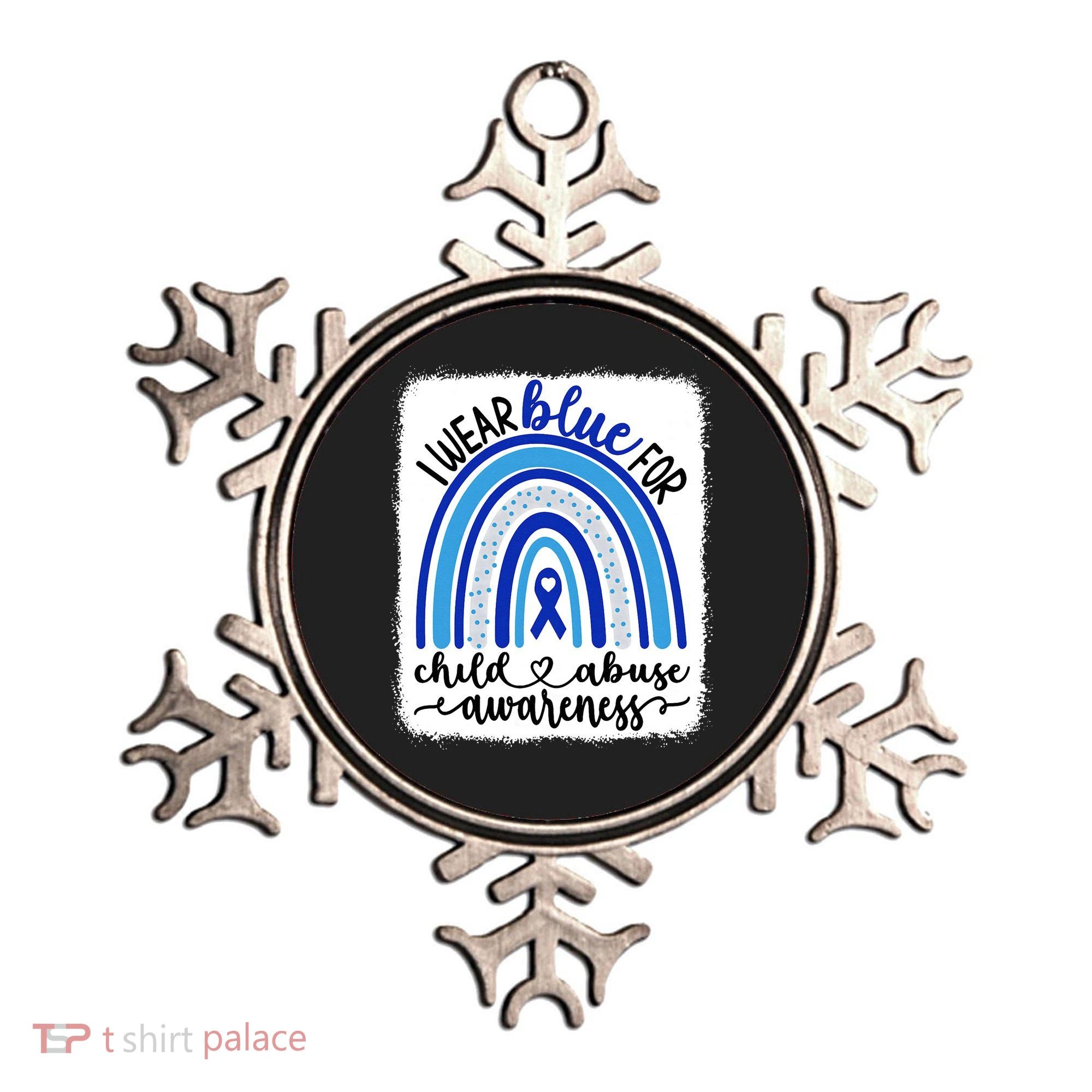 All KidsMatter Pinwheel Blue Rainbow Child Abuse Awareness Ornament