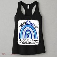 All KidsMatter Pinwheel Blue Rainbow Child Abuse Awareness Women's Tank Top thumb 3