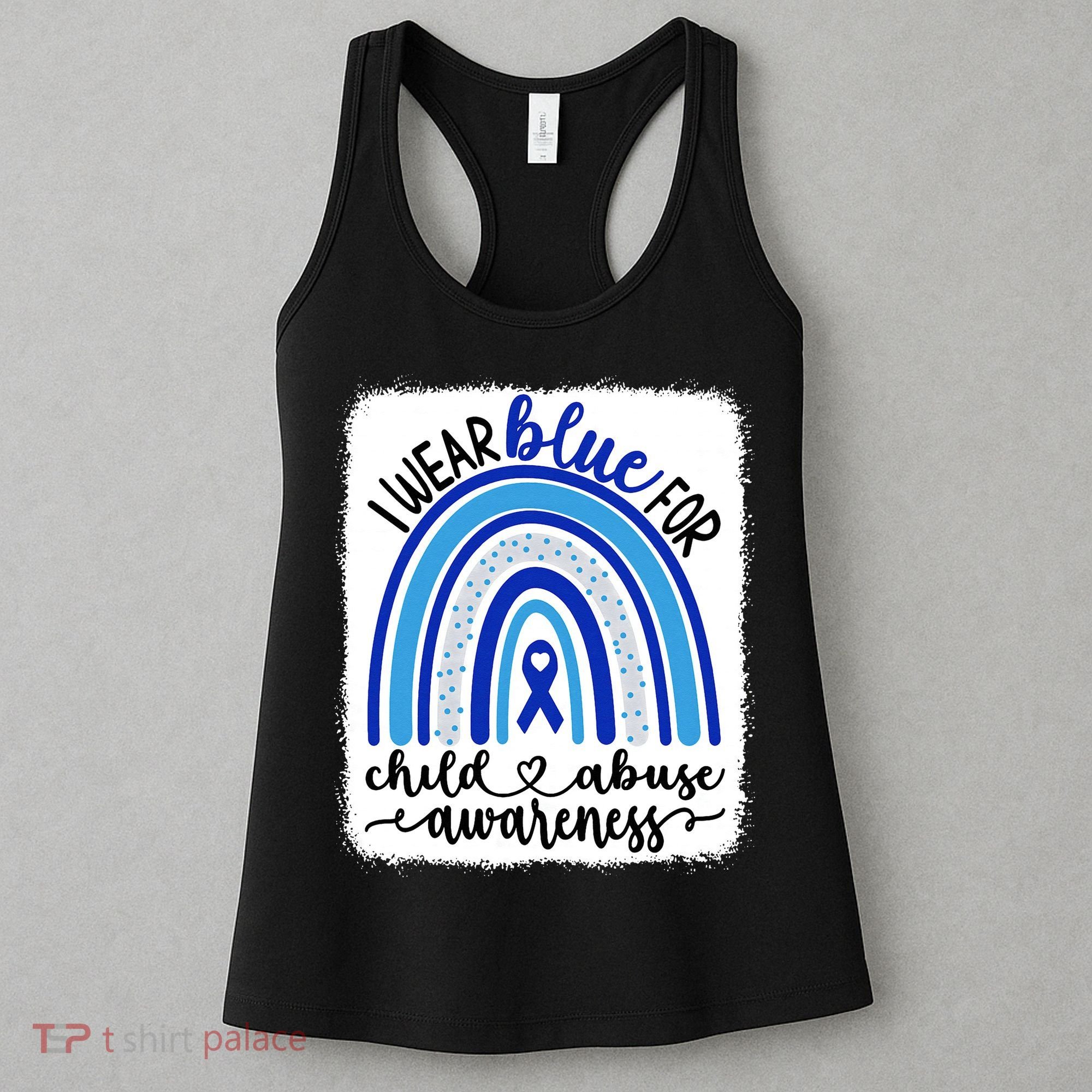 All KidsMatter Pinwheel Blue Rainbow Child Abuse Awareness Women's Tank Top