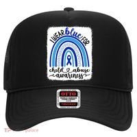 All KidsMatter Pinwheel Blue Rainbow Child Abuse Awareness Hat thumb 0