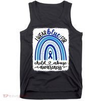 All KidsMatter Pinwheel Blue Rainbow Child Abuse Awareness Tank Top thumb 0