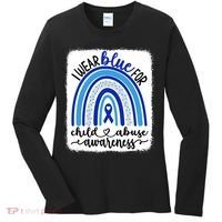 All KidsMatter Pinwheel Blue Rainbow Child Abuse Awareness Women's Long Sleeve Shirt thumb 0