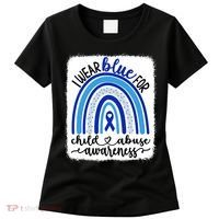 All KidsMatter Pinwheel Blue Rainbow Child Abuse Awareness Women's T-Shirt thumb 0
