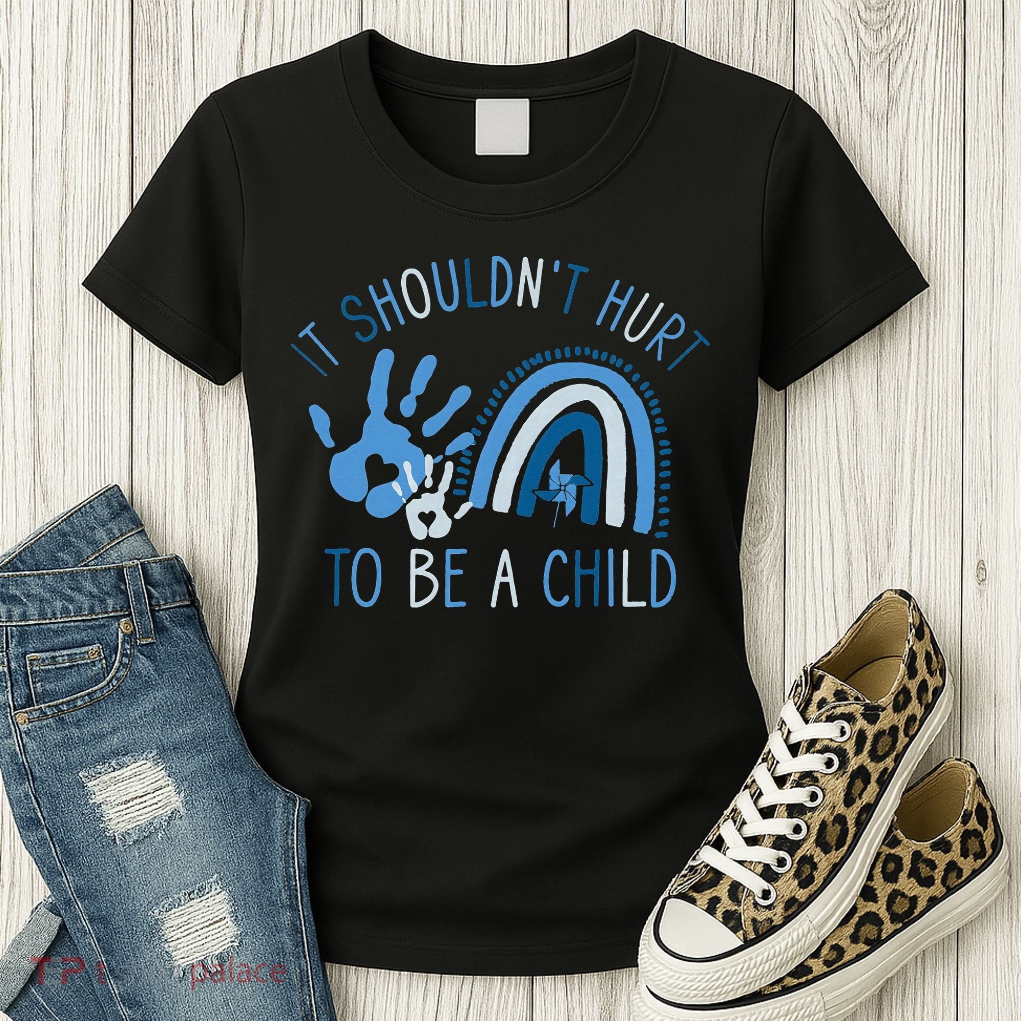 All KidsMatter Pinwheel Child Abuse Prevention Awareness Women's T-Shirt
