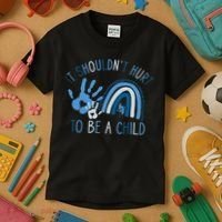 All KidsMatter Pinwheel Child Abuse Prevention Awareness Kids T-Shirt thumb 3