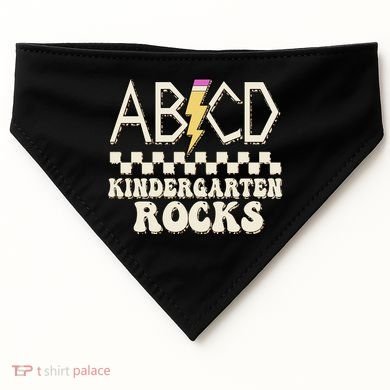 ABCD Kindergarten Rocks USA-Made Doggie Bandana