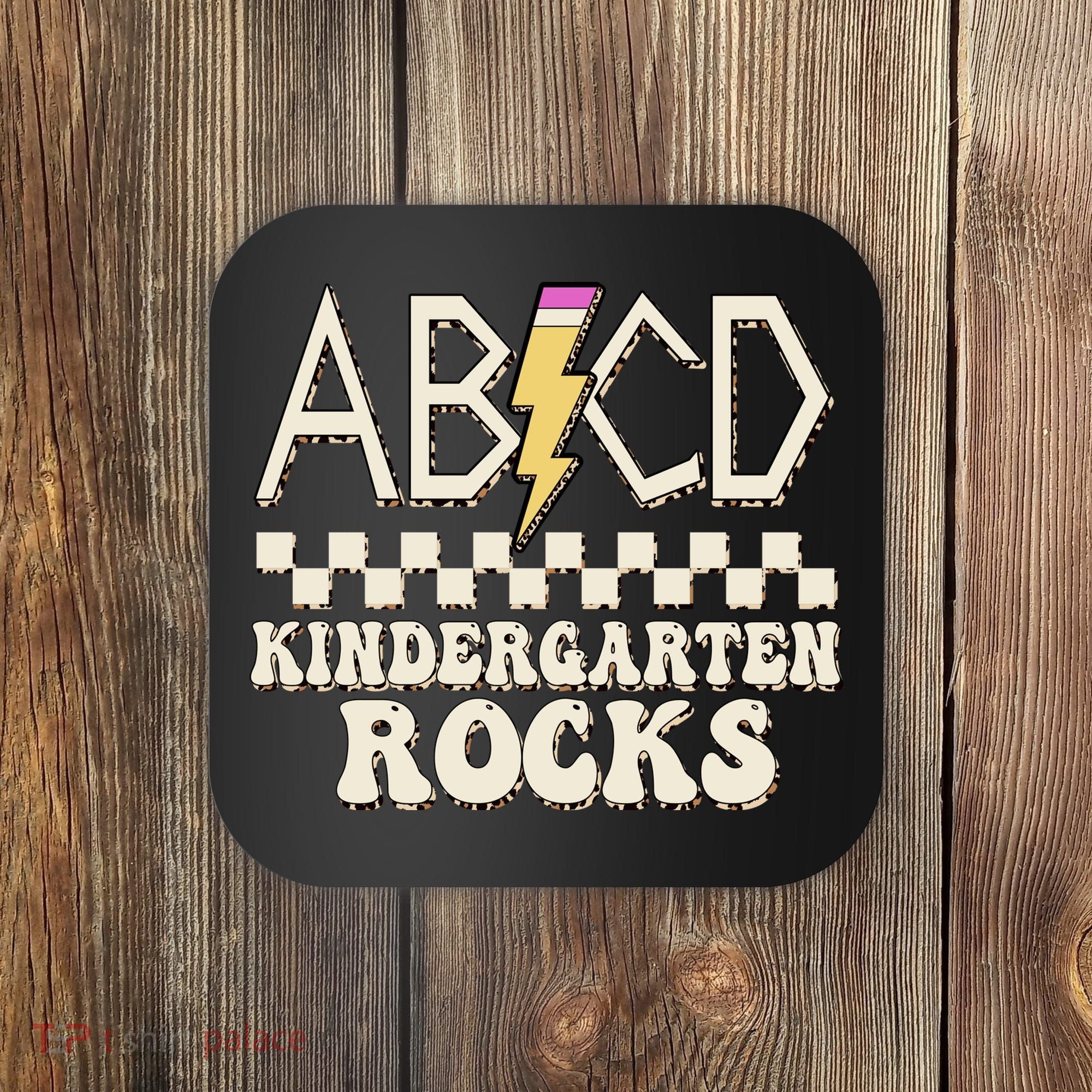 ABCD Kindergarten Rocks Coaster