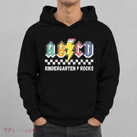 Abcd Kindergarten Rocks Pencil Lightning Teachers Rock Hoodie thumb 0