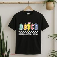 Abcd Kindergarten Rocks Pencil Lightning Teachers Rock T-Shirt thumb 2