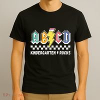 Abcd Kindergarten Rocks Pencil Lightning Teachers Rock T-Shirt thumb 3