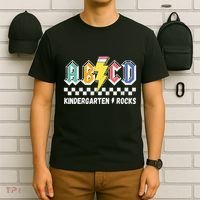 Abcd Kindergarten Rocks Pencil Lightning Teachers Rock T-Shirt thumb 6