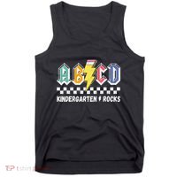 Abcd Kindergarten Rocks Pencil Lightning Teachers Rock Tank Top thumb 0