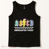 Abcd Kindergarten Rocks Pencil Lightning Teachers Rock Tank Top thumb 2