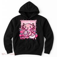 Axolotl Kawaii Strawberry Milk Shake Anime Axolotl Hoodie thumb 0