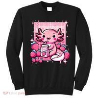 Axolotl Kawaii Strawberry Milk Shake Anime Axolotl Sweatshirt thumb 0