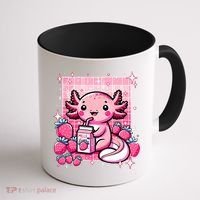 Axolotl Kawaii Strawberry Milk Shake Anime Axolotl Coffee Mug thumb 1