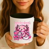 Axolotl Kawaii Strawberry Milk Shake Anime Axolotl Coffee Mug thumb 3