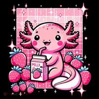Axolotl Kawaii Strawberry Milk Shake Anime Axolotl Coffee Mug thumb 5