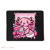 Axolotl Kawaii Strawberry Milk Shake Anime Axolotl Mousepad thumb 0