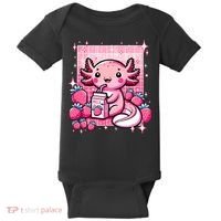 Axolotl Kawaii Strawberry Milk Shake Anime Axolotl Baby Bodysuit thumb 0