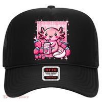 Axolotl Kawaii Strawberry Milk Shake Anime Axolotl Hat thumb 0