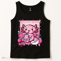 Axolotl Kawaii Strawberry Milk Shake Anime Axolotl Tank Top thumb 2