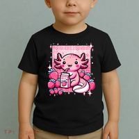 Axolotl Kawaii Strawberry Milk Shake Anime Axolotl Toddler T-Shirt thumb 2
