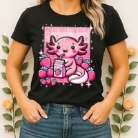 Axolotl Kawaii Strawberry Milk Shake Anime Axolotl Women's T-Shirt thumb 2