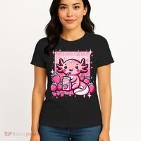 Axolotl Kawaii Strawberry Milk Shake Anime Axolotl Women's T-Shirt thumb 4