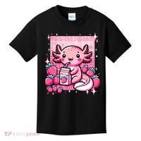 Axolotl Kawaii Strawberry Milk Shake Anime Axolotl Kids T-Shirt thumb 0