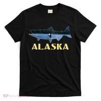 Alaska King Salmon Fishing Vacation Fisherman Orca Whale T-Shirt thumb 0