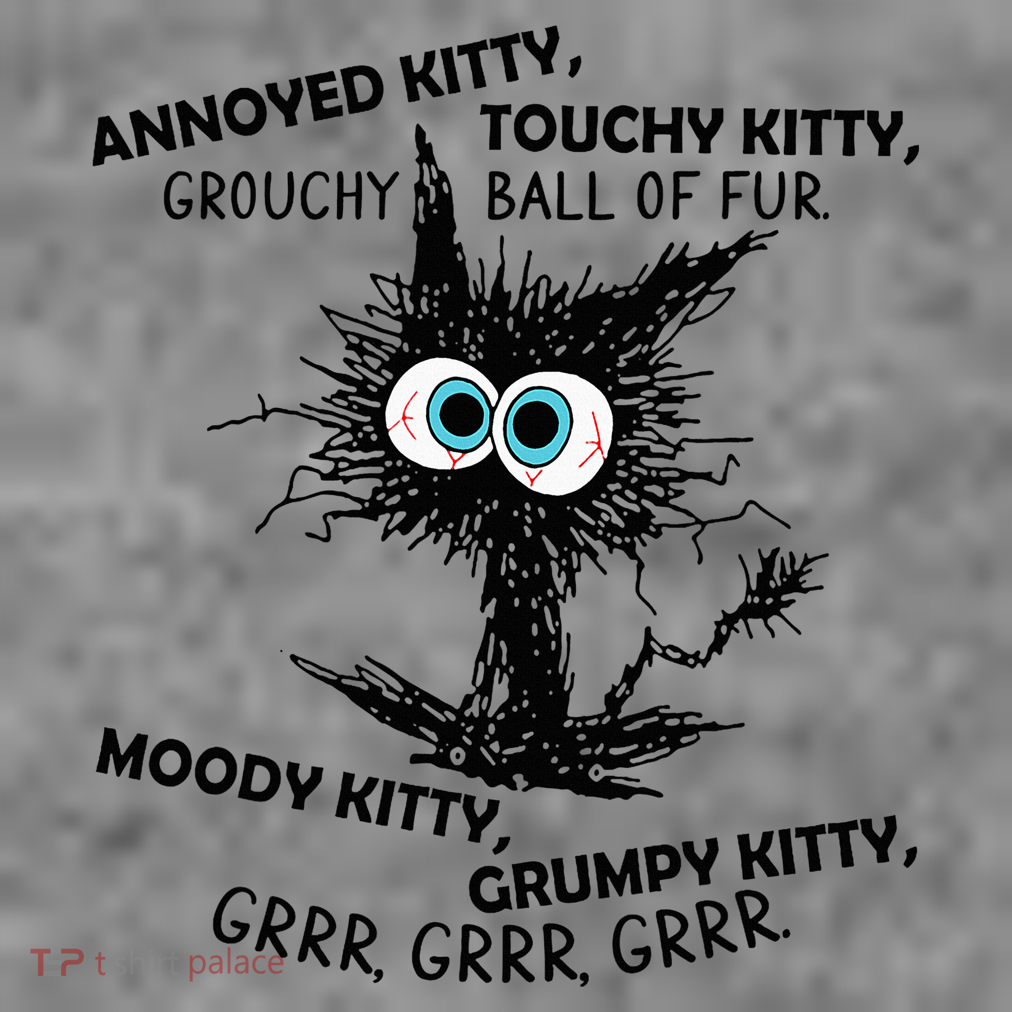 Annoyed Kitty Touchy Kitty Grouchy Ball Of Fur Moody Grumpy Toddler Hoodie