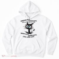 Annoyed Kitty Touchy Kitty Grouchy Ball Of Fur Moody Grumpy Hoodie thumb 0