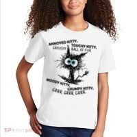 Annoyed Kitty Touchy Kitty Grouchy Ball Of Fur Moody Grumpy Kids T-Shirt thumb 2