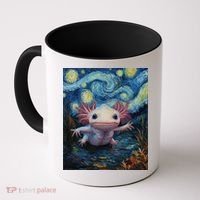 Axolotl Kawaii - Van Gogh Style - Starry Night Graphic  Coffee Mug thumb 0