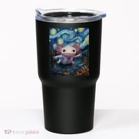 Axolotl Kawaii - Van Gogh Style - Starry Night Graphic  Tumbler thumb 0
