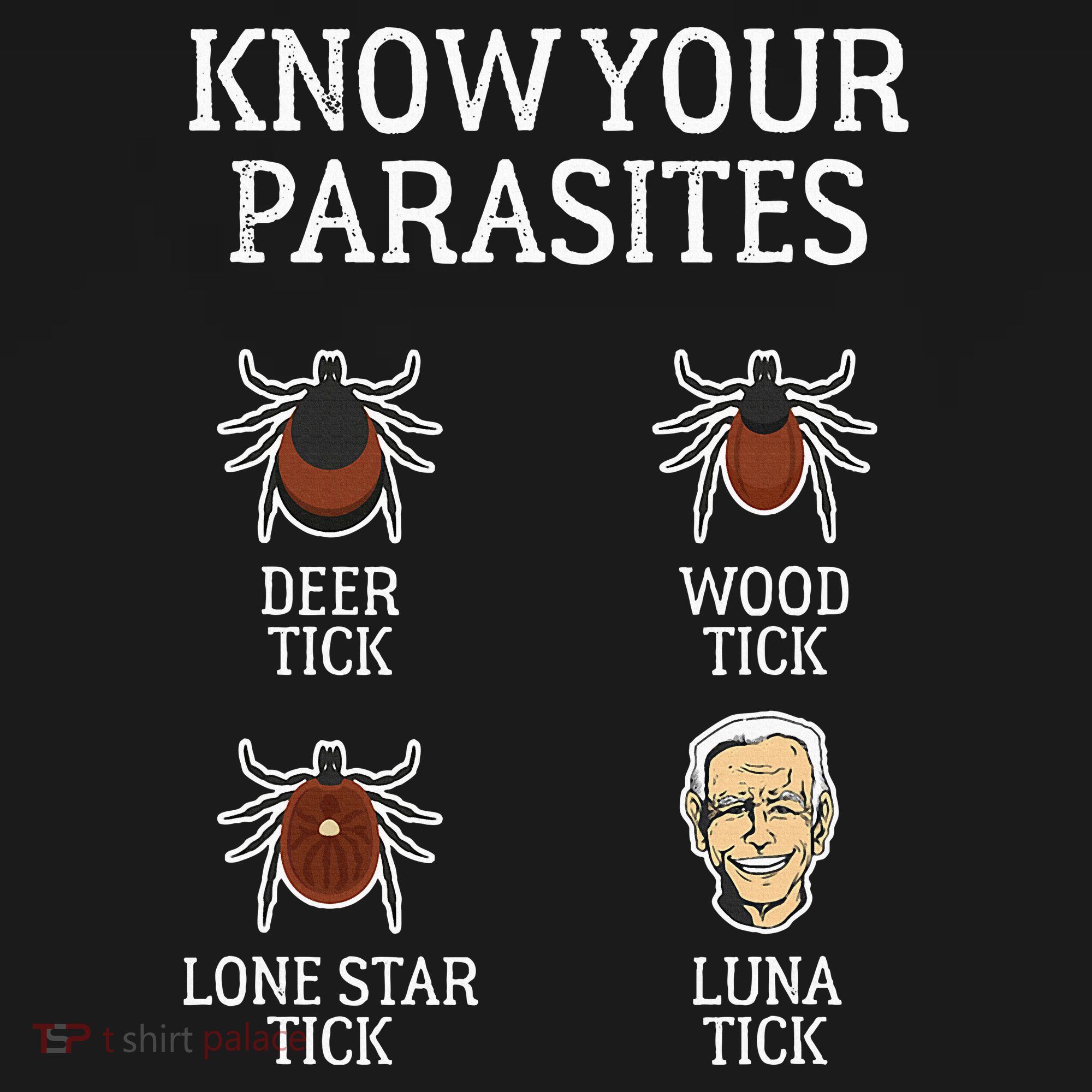 Antibiden Know Your Parasites Lunatic Impeach Joe Biden T-Shirt