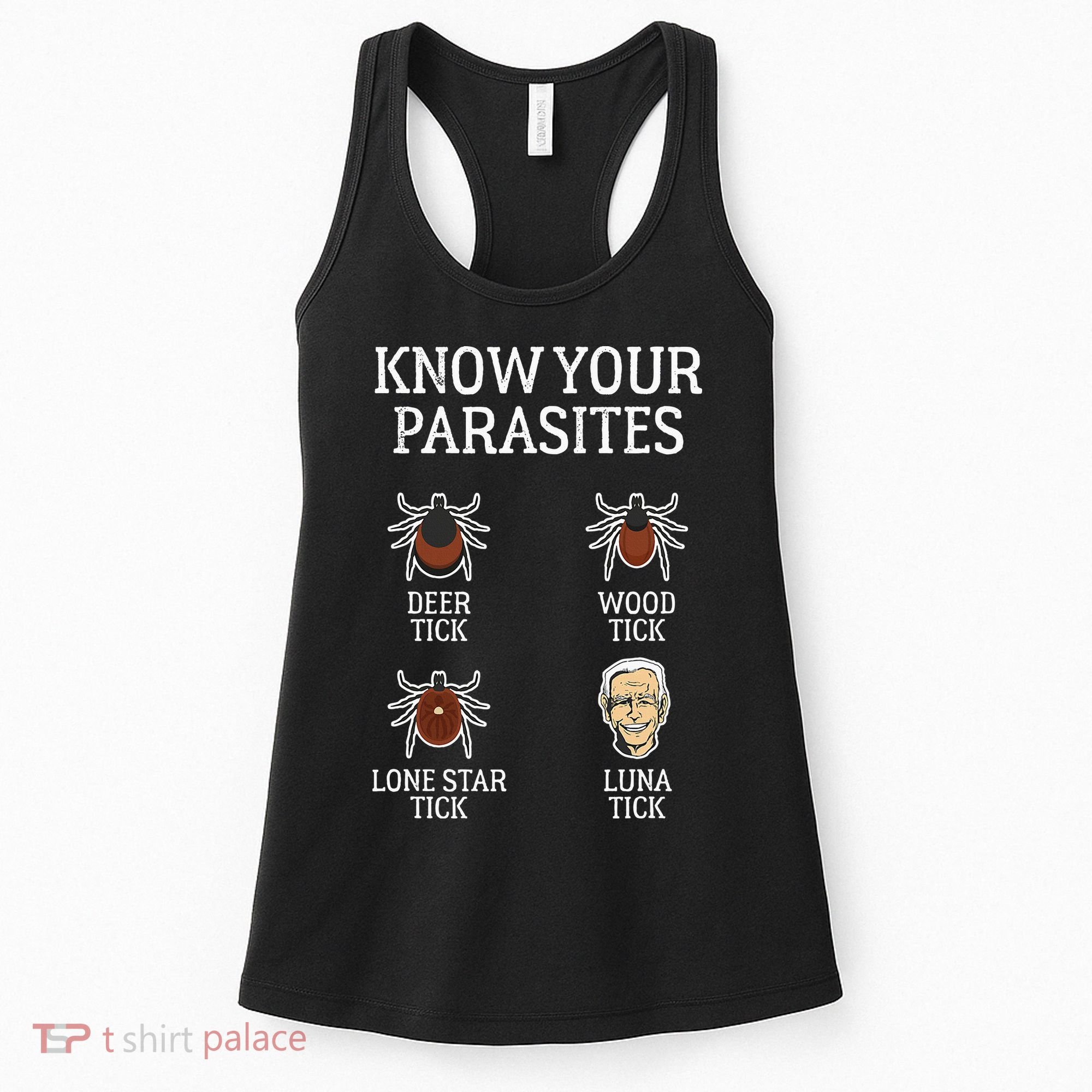Antibiden Know Your Parasites Lunatic Impeach Joe Biden Women's Tank Top