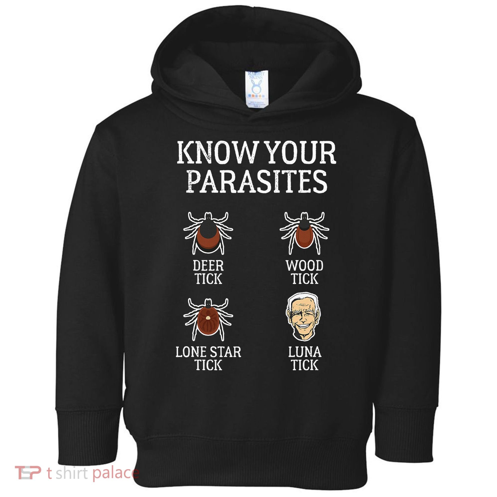 Antibiden Know Your Parasites Lunatic Impeach Joe Biden Toddler Hoodie