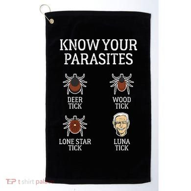 Antibiden Know Your Parasites Lunatic Impeach Joe Biden Golf Towel