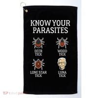 Antibiden Know Your Parasites Lunatic Impeach Joe Biden Golf Towel thumb 0
