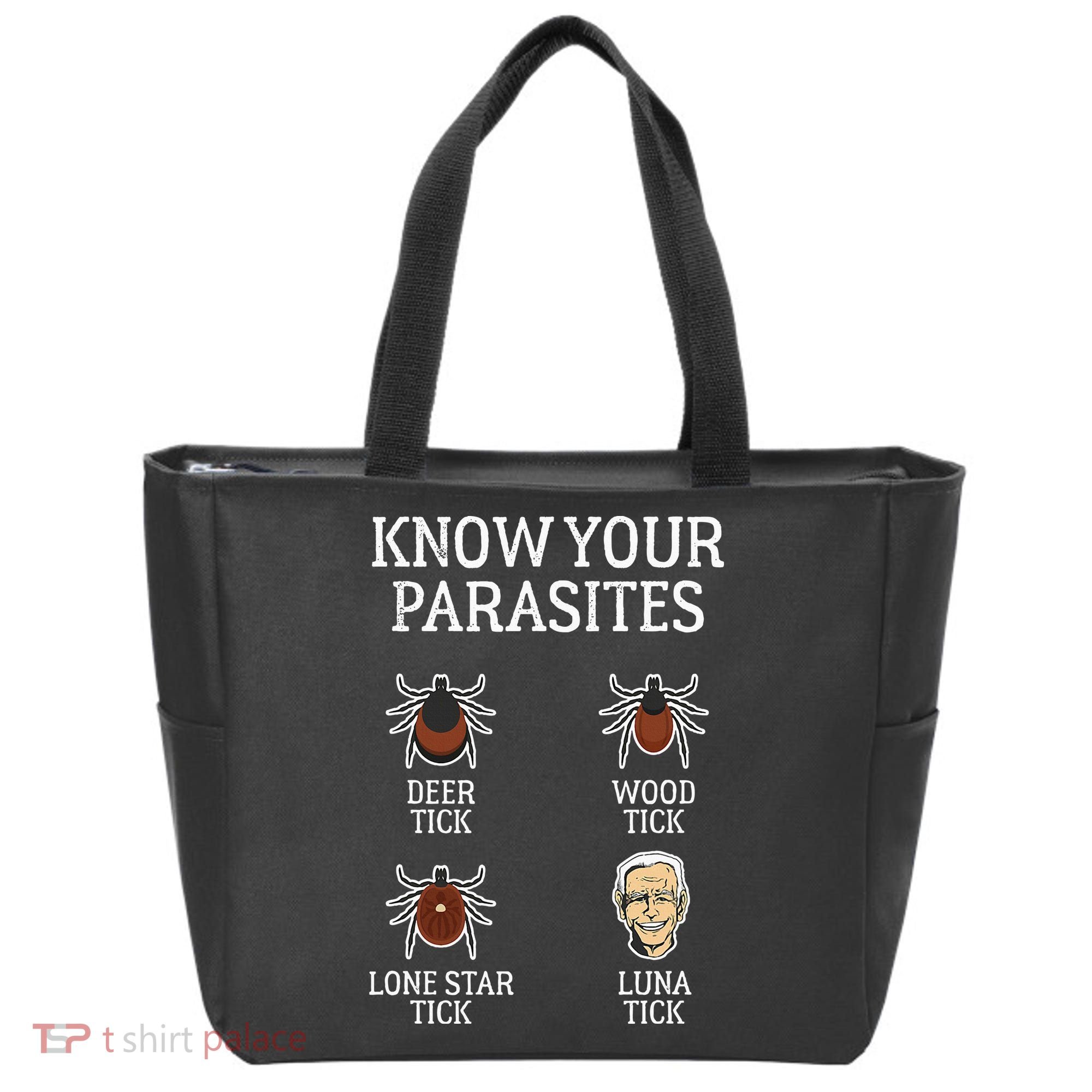 Antibiden Know Your Parasites Lunatic Impeach Joe Biden Tote Bag